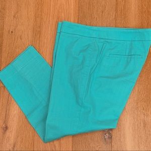 LOFT- radiant green cropped pants - 8